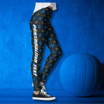 Personalised Monogram Elegant Pattern Leggings<br><div class="desc">Add a touch of Mediterranean elegance to your doorstep with our Custom Monogram Family Name Door Mat. Crafted for durability in a chic blue and black palette, this mat is perfect for greeting guests with your personalised 'welcome back' message and family name. Measuring conveniently for most entryways, it's easy to...</div>