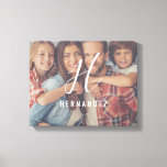 Personalised Monogram Family Photo Canvas<br><div class="desc">Personalise your home with a unique photo canvas featuring your monogram or initial as well as a photo featuring your very own family!</div>
