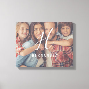 Personalised Monogram Family Photo Canvas Print