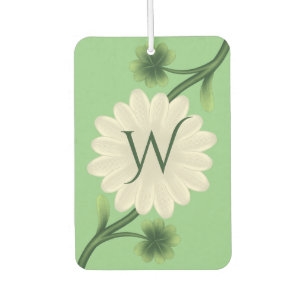 Personalised Monogram Floral Daisy Car Air Freshener