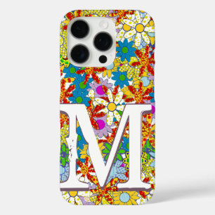 Personalised Monogram Floral Pattern Phone iPhone 16 Pro Case