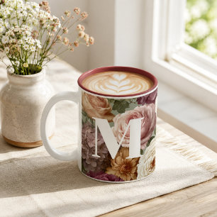 Personalised Monogram Gift for Her Two-Tone Coffee Mug