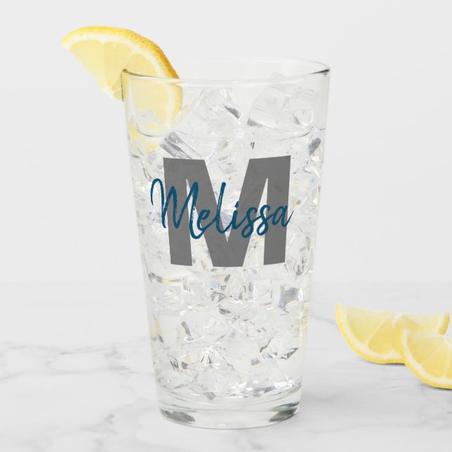 Personalised Monogram Glass (Front Ice)