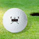 Personalised Monogram Gold and Black Golf Balls<br><div class="desc">Personalise the monogram to create a great golf gift and keepsake. Designed by Thisisnotme©</div>