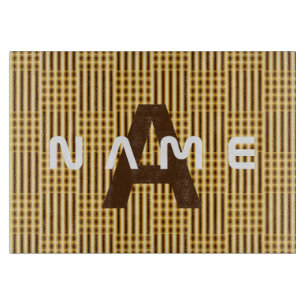 Personalised Monogram Gold Luxury Elegant Abstract Cutting Board