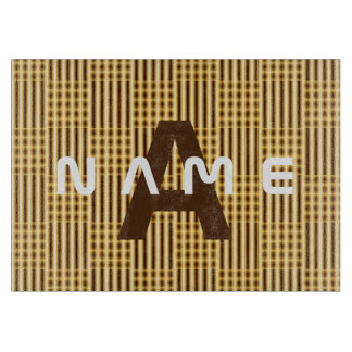 Personalised Monogram Gold Luxury Elegant Abstract Cutting Board