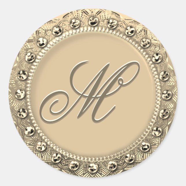 Personalised Monogram Gold Seal (Front)
