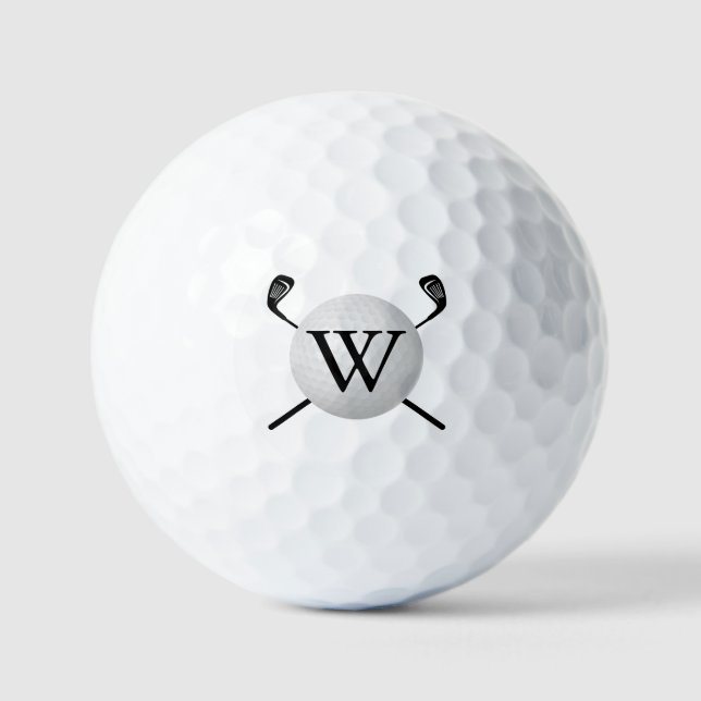 Personalised Monogram Golf Clubs And Balls (Front)