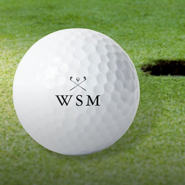 Personalised Monogram Golf Clubs Balls (Personalized Monogram Golf Clubs Golf Balls)