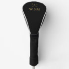 Personalised Monogram Golf Clubs Black And Gold