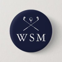Personalised Monogram Golf Clubs Navy Blue