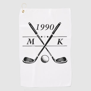 Personalised Monogram Golf Clubs Towel