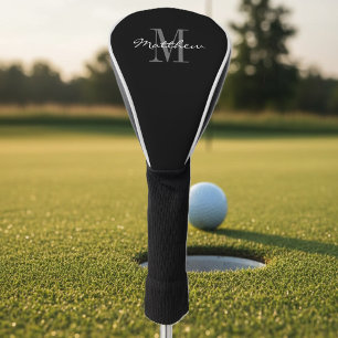 Personalised monogram golf driver cover gift idea