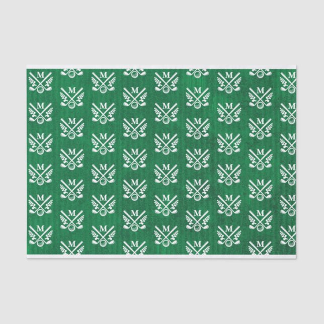 Personalised Monogram Golf Tissue Paper (Front)