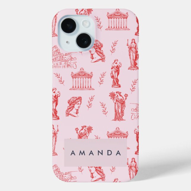 Personalised Monogram Greek Ancient Statue Gifts Case-Mate iPhone Case (Back)