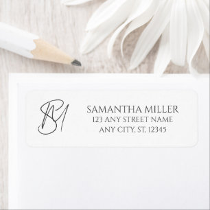 Personalised Monogram Grey and White