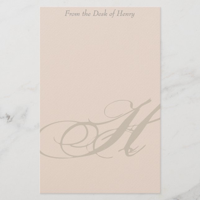Personalised Monogram H Stationery (Front)