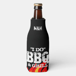 Personalised monogram i do BBQ party bottle cooler