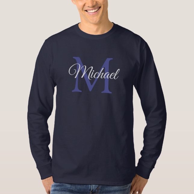 Personalised Monogram Initial Letter Name Men's T-Shirt (Front)