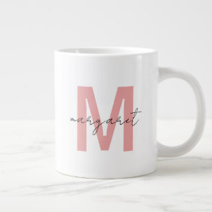 Personalised Monogram Initial Letters Name Large Coffee Mug
