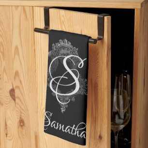 Personalised Monogram Initial Tea Towel