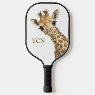 Personalised Monogram Initials Giraffe  Pickleball Paddle