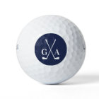 Personalised Monogram initials with Crossed Clubs