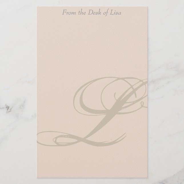 Personalised Monogram L Stationery (Front)