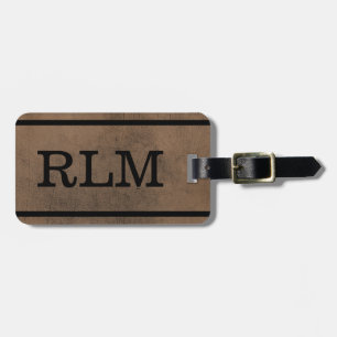 Personalised Monogram Leather Look Luggage Tag
