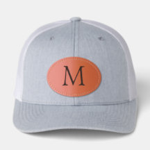 Personalised Monogram Leather Patch Adjustable Hat