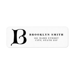 Personalised Monogram letter B - black colour