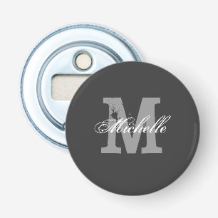 Personalised monogram magnetic beer bottle opener