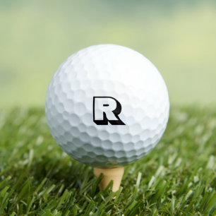 Personalised Monogram Modern Block Typography Golf Balls