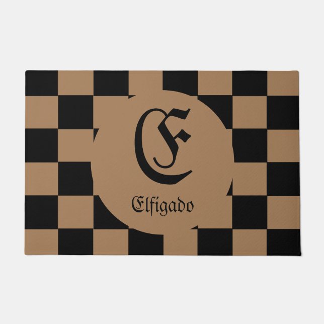Personalised Monogram Modern Doormat (Front)