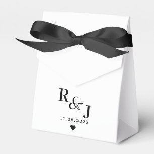 Personalised Monogram Modern Elegance Wedding Favour Box