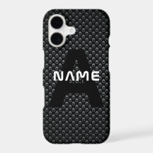 Personalised Monogram Name Black and White Texture