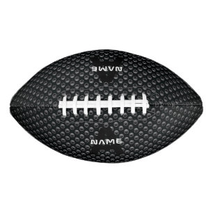 Personalised Monogram Name Black and White Texture Football