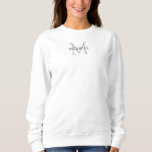 Personalised Monogram Name Clothing Women's White Sweatshirt<br><div class="desc">Name Monogram Clothing Apparel Template Women's Basic White Sweatshirt.</div>