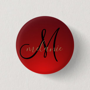 Personalised Monogram Name Custom  3 Cm Round Badge