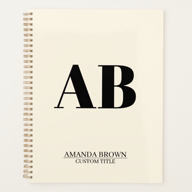Personalised Monogram Name Custom Planner 2027 (Front)
