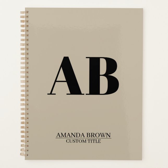 Personalised Monogram Name Custom Planner 2027 (Front)