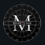 Personalised Monogram Name Dartboard<br><div class="desc">This personalised bar mat is a great gift for anyone in your life! Wow your friends and family with this classic and stylish design that can be personalised to your liking.</div>