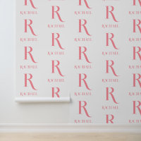 Personalised Monogram Name Minimal Stylish Pink