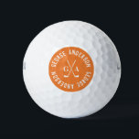 Personalised monogram & Name modern minimal Golf Balls<br><div class="desc">Elevate your game with this personalised golf ball, featuring a stylish crossed golf club design with initials in the centre and your full name curved around the logo. Perfect for golfers who love unique accessories, this custom monogram design makes a great gift for Father’s Day, birthdays, tournaments, or corporate events....</div>