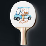 Personalised Monogram Name Ping Pong Paddle<br><div class="desc">So why shouldn’t a ping pong player also play golf — Custom Cart Clubs with name and monogrammed golf ball --This is a great gift for all golf lovers -- simple and definitely unique!. Personalise it with his initials/monogram. If you have any design questions or a special request, please send...</div>
