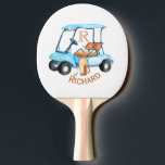 Personalised Monogram Name Ping Pong Paddle<br><div class="desc">So why shouldn’t a ping pong player also play golf — Custom Cart Clubs with name and monogrammed golf ball --This is a great gift for all golf lovers -- simple and definitely unique!. Personalise it with his initials/monogram. If you have any design questions or a special request, please send...</div>