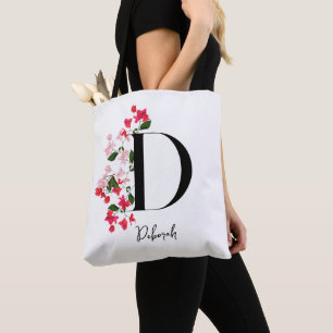Personalised Monogram Name Tote Bag - Letter D 