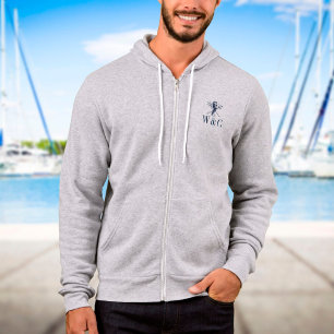 Personalised Monogram Nautical Seahorse Hoodie