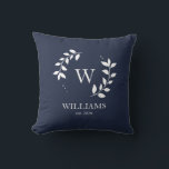 Personalised Monogram Navy Blue Initial  Cushion<br><div class="desc">Personalised Monogram Navy Blue Initial</div>