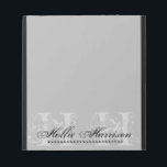 Personalised Monogram : Notepad<br><div class="desc">Customise with your own background colour, change initials and name to personalise. Design by LuckyGirl Graphics.</div>